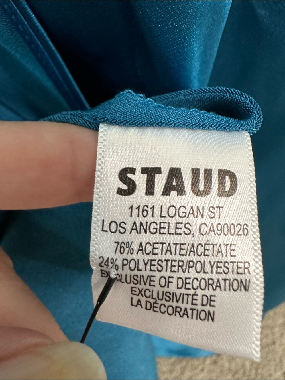STAUD Cadence Embellished
Satin Maxi Dress in Island Blue SZ US 8 - Picture 6 of 12